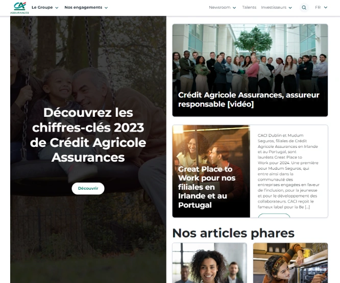 Site Institutionnel CA Assurances